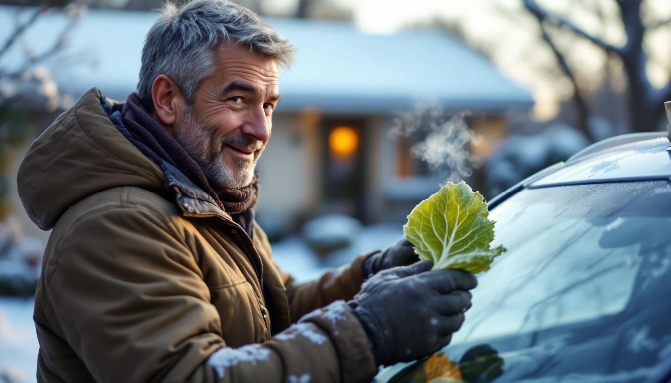 ontdek de goedkope groente die uw autoruit verrassend snel ontdooit, zonder gedoe met krabbers. snel, eenvoudig en effectief tegen ijsvorming.